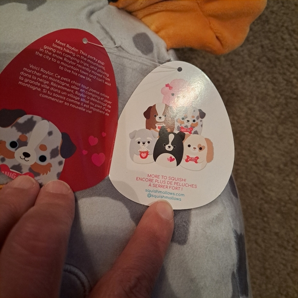 Squishmallow Raylor the Spotted Australian Shepherd Dog 12" 2021 Valentine NWT - Picture 4 of 6